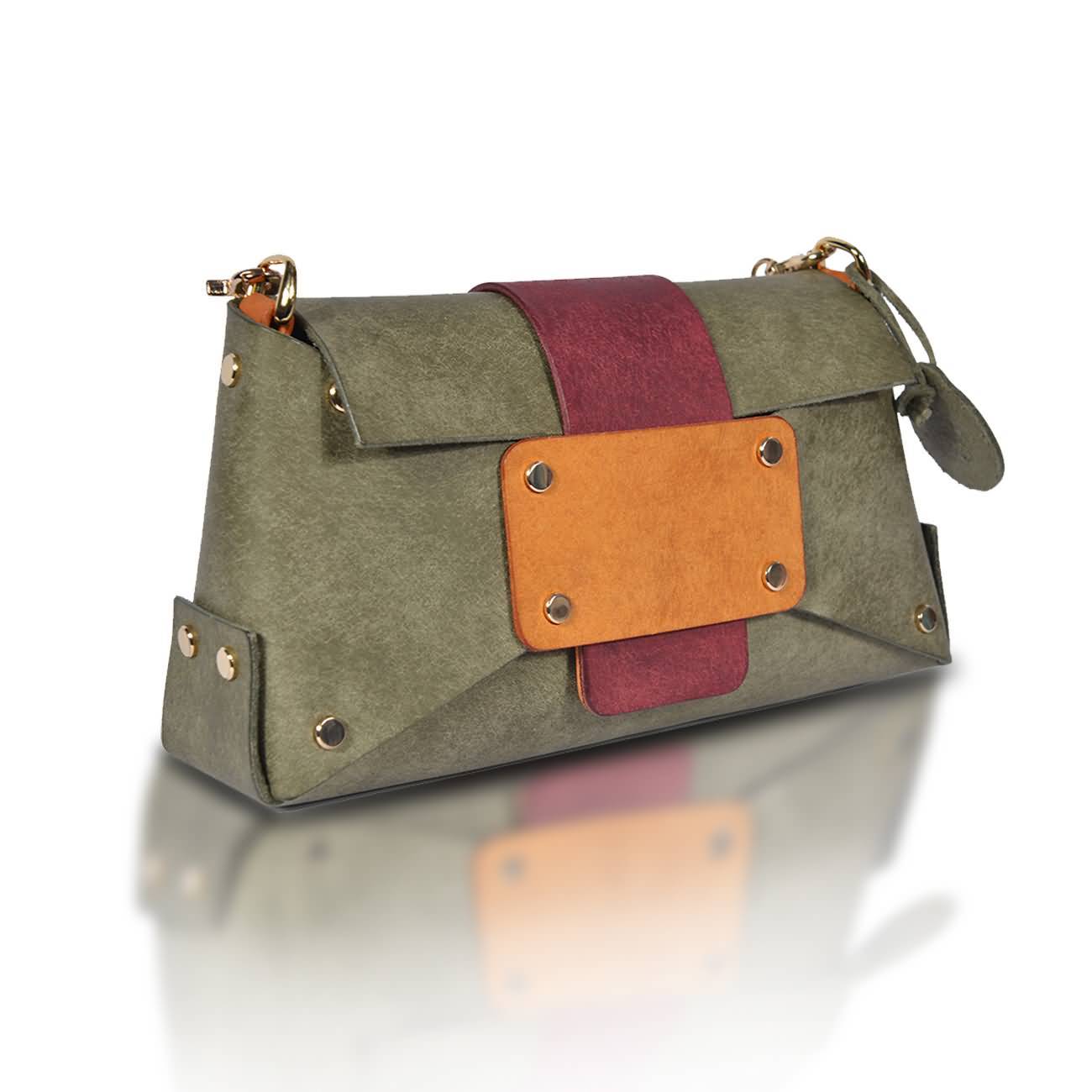 RAIKOU Damen Handtasche aus pflanzlich gegerbtem Leder italienische Lederwaren  Abendtasche Echt-Leder Schultertasche Umhängetasche schönes Vintage Design Vegetable-tanned leather cross-body bag