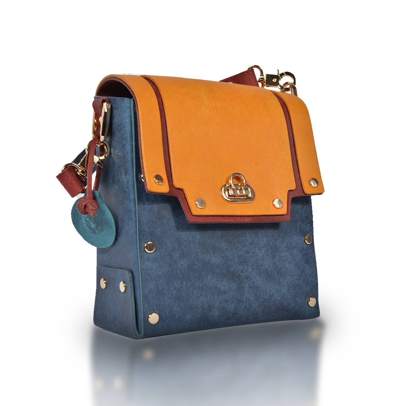 RAIKOU Damen Handtasche aus pflanzlich gegerbtem Leder italienische Lederwaren  Abendtasche Echt-Leder Schultertasche Umhängetasche schönes Vintage Design Vegetable-tanned leatherhandbag