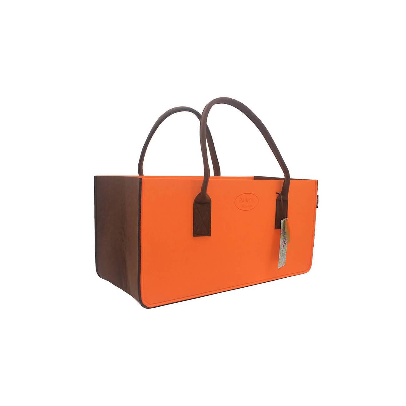 RAIKOU KULT Filz-Tasche Hochwertige Einkaufstasche, Strandtasche，Badetasche, Henkeltasche，Zeitungskorb, Filzkorb, Einkaufskorb, Kaminholztasche， Zeitungsständer  auch für Garten Picknick Strand，vielseitige Tragetasche zur Spielzeug Aufbewahrung Handtasche