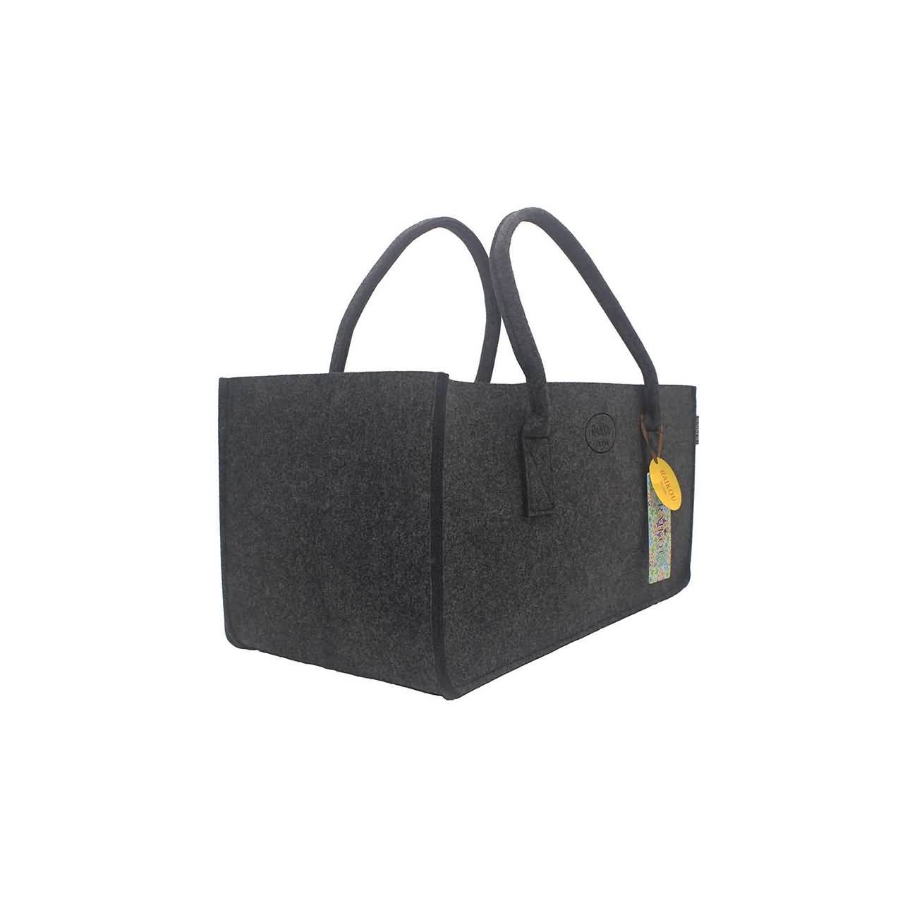RAIKOU KULT Filz-Tasche Hochwertige Einkaufstasche, Strandtasche，Badetasche, Henkeltasche，Zeitungskorb, Filzkorb, Einkaufskorb, Kaminholztasche， Zeitungsständer  auch für Garten Picknick Strand，vielseitige Tragetasche zur Spielzeug Aufbewahrung Handtasche