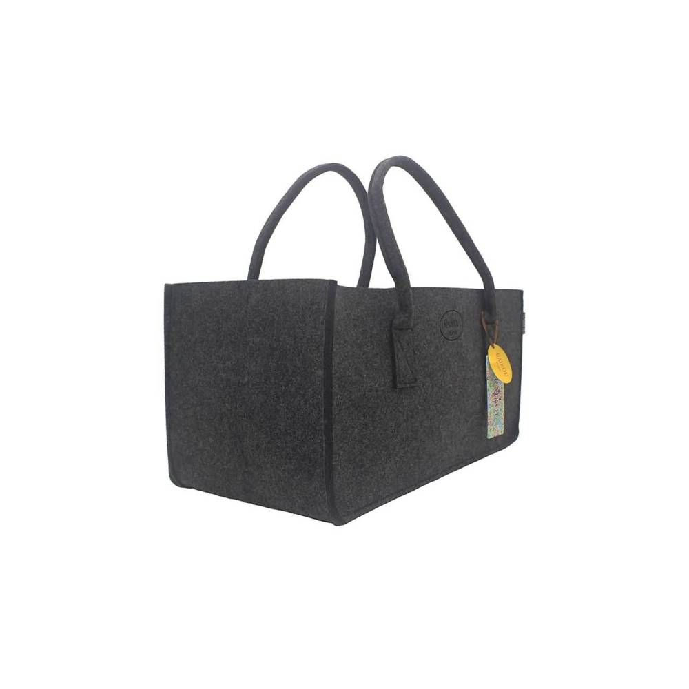 RAIKOU KULT Filz-Tasche Hochwertige Einkaufstasche, Strandtasche，Badetasche, Henkeltasche，Zeitungskorb, Filzkorb, Einkaufskorb, Kaminholztasche， Zeitungsständer  auch für Garten Picknick Strand，vielseitige Tragetasche zur Spielzeug Aufbewahrung Handtasche