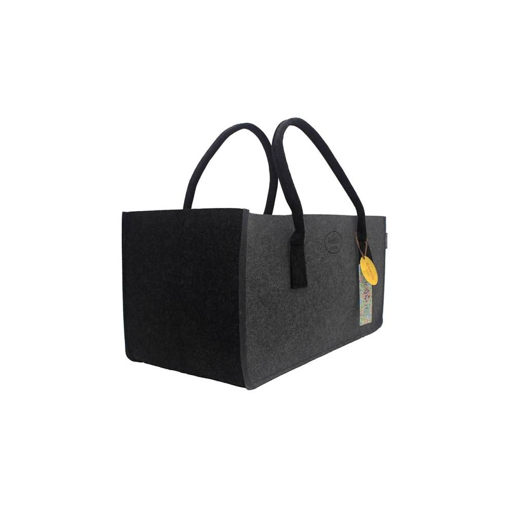 RAIKOU KULT Filz-Tasche Hochwertige Einkaufstasche, Strandtasche，Badetasche, Henkeltasche，Zeitungskorb, Filzkorb, Einkaufskorb, Kaminholztasche， Zeitungsständer  auch für Garten Picknick Strand，vielseitige Tragetasche zur Spielzeug Aufbewahrung Handtasche