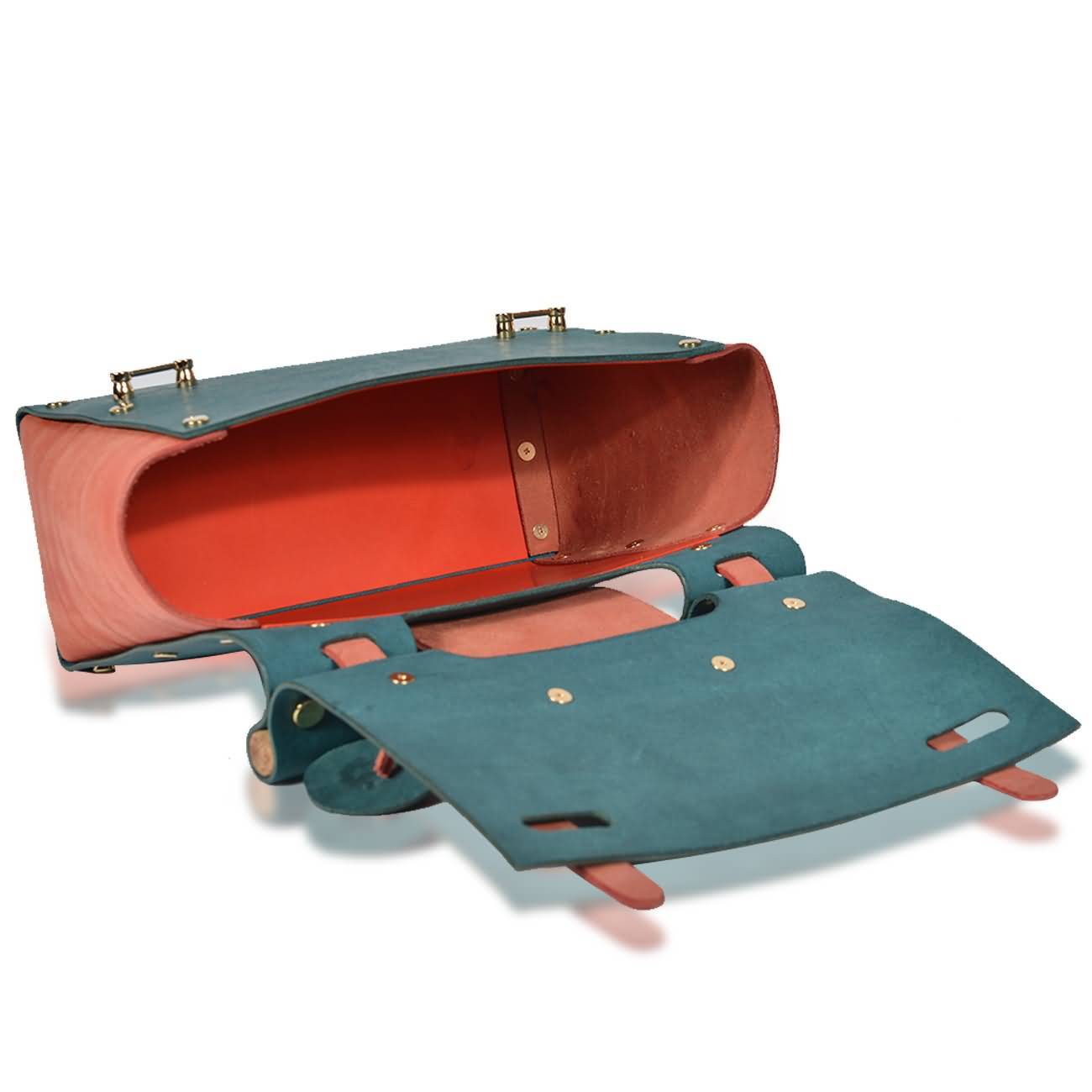 RAIKOU Damen Handtasche aus pflanzlich gegerbtem Leder italienische Lederwaren  Abendtasche Echt-Leder Schultertasche Umhängetasche schönes Vintage Design Vegetable-tanned leather handbag with wood handle