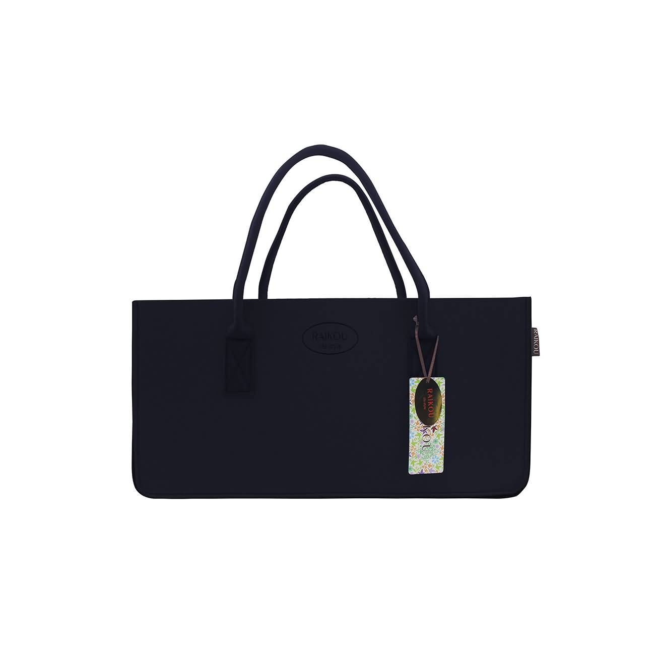 RAIKOU KULT Filz-Tasche Hochwertige Einkaufstasche, Strandtasche，Badetasche, Henkeltasche，Zeitungskorb, Filzkorb, Einkaufskorb, Kaminholztasche， Zeitungsständer  auch für Garten Picknick Strand，vielseitige Tragetasche zur Spielzeug Aufbewahrung Handtasche