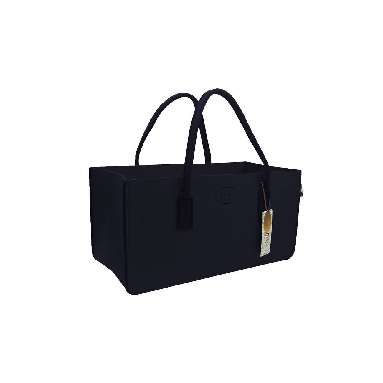 RAIKOU KULT Filz-Tasche Hochwertige Einkaufstasche, Strandtasche，Badetasche, Henkeltasche，Zeitungskorb, Filzkorb, Einkaufskorb, Kaminholztasche， Zeitungsständer  auch für Garten Picknick Strand，vielseitige Tragetasche zur Spielzeug Aufbewahrung Handtasche