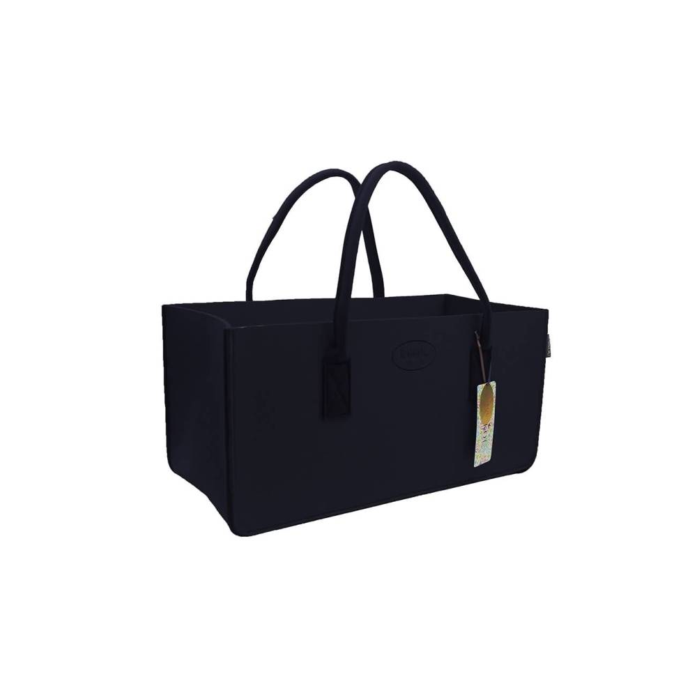 RAIKOU KULT Filz-Tasche Hochwertige Einkaufstasche, Strandtasche，Badetasche, Henkeltasche，Zeitungskorb, Filzkorb, Einkaufskorb, Kaminholztasche， Zeitungsständer  auch für Garten Picknick Strand，vielseitige Tragetasche zur Spielzeug Aufbewahrung Handtasche