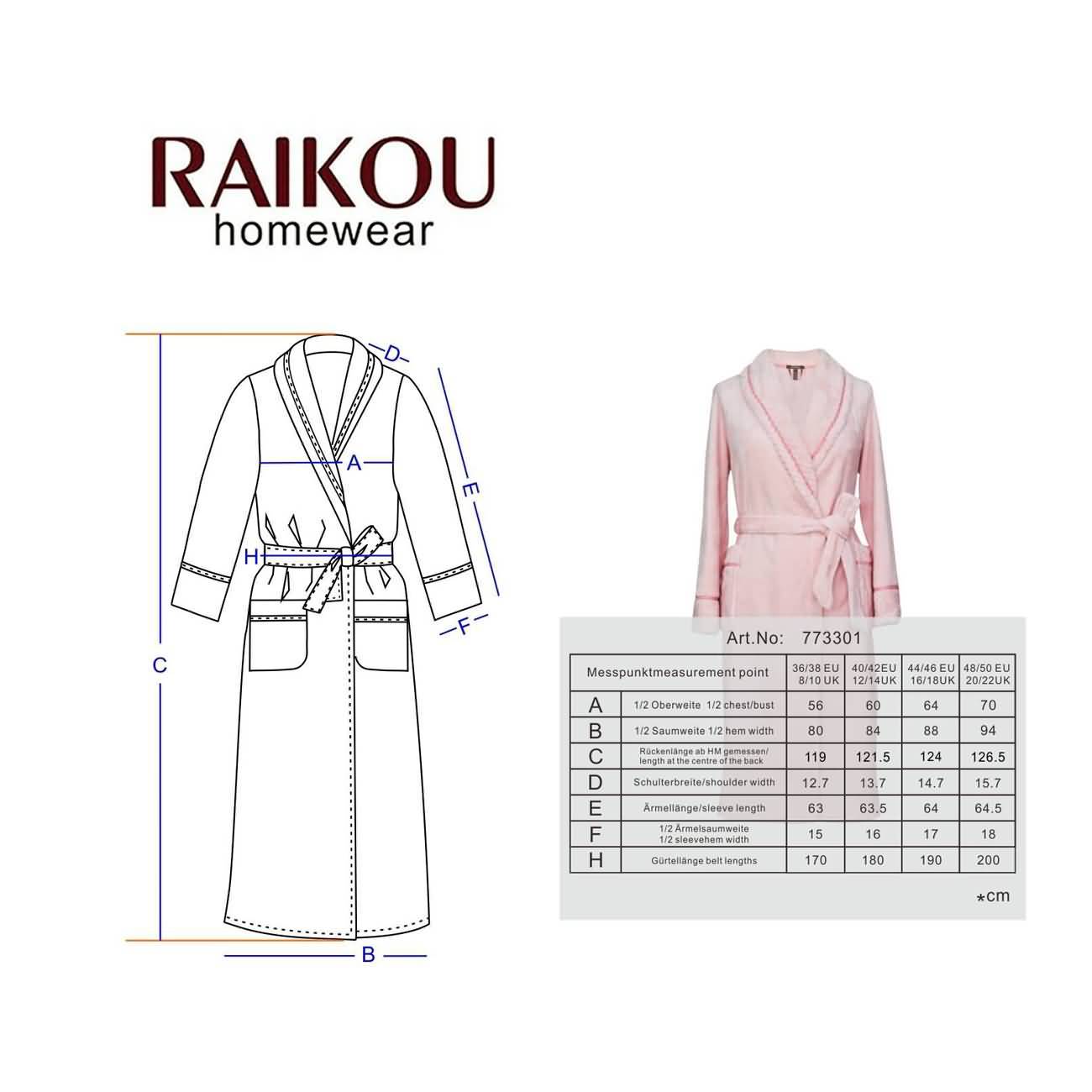 RAIKOU Kuschel weicher Bademantel Hausmantel, Loungewear Saunamantel für Damen, aus luxuriösem Flausch Coral Fleece auch als Morgenmantel perfekt