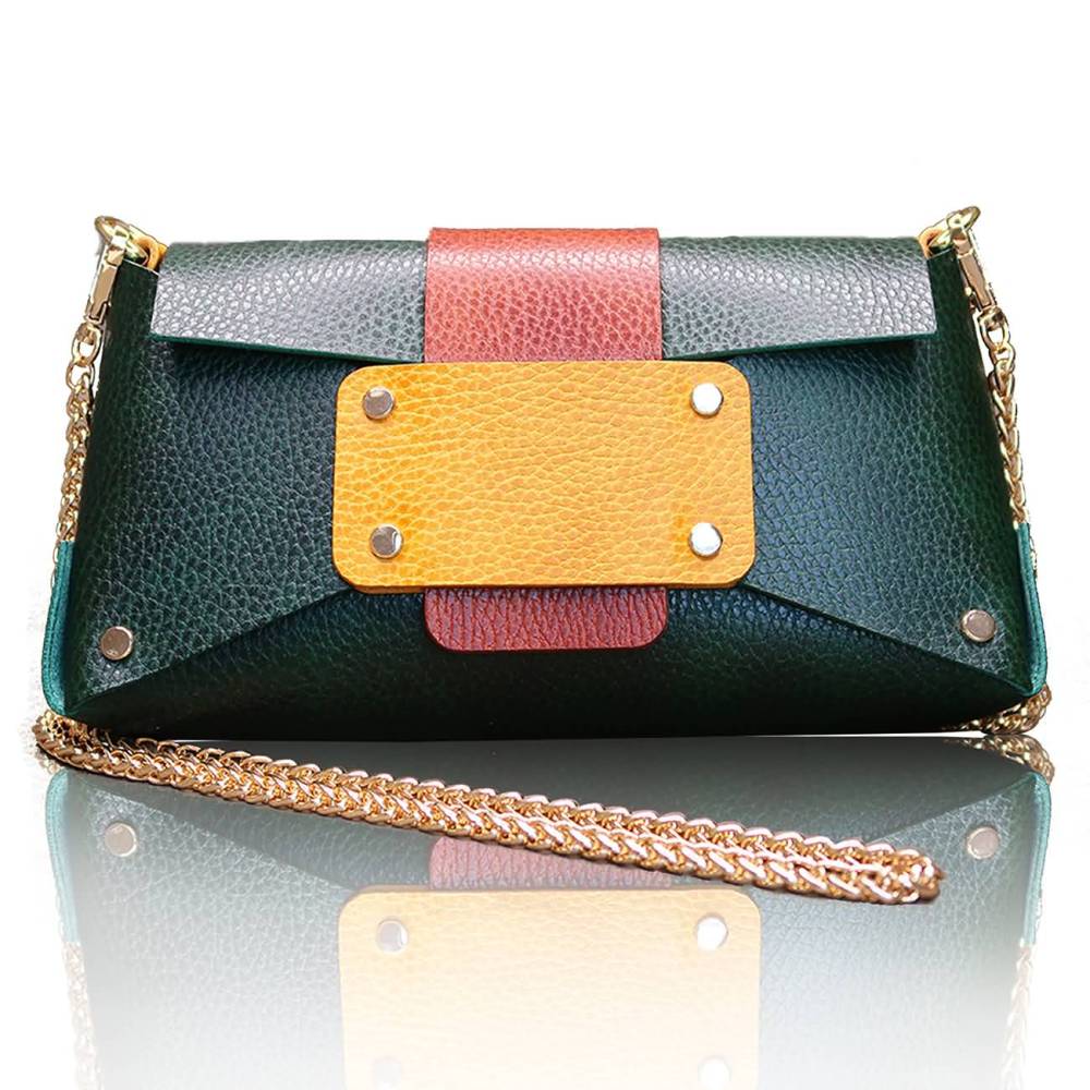 RAIKOU Damen Handtasche aus pflanzlich gegerbtem Leder italienische Lederwaren  Abendtasche Echt-Leder Schultertasche Umhängetasche schönes Vintage Design Vegetable-tanned leather cross-body bag
