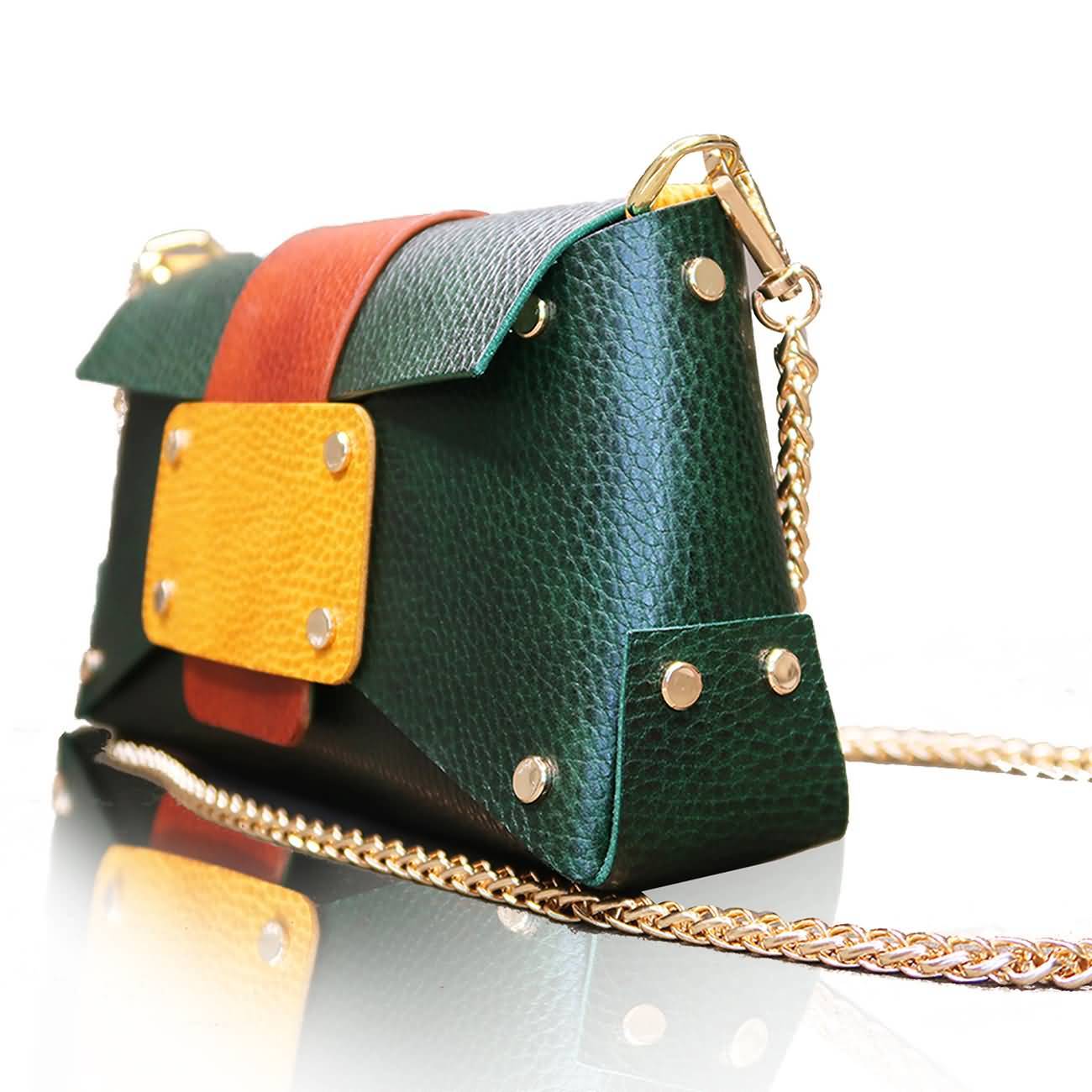 RAIKOU Damen Handtasche aus pflanzlich gegerbtem Leder italienische Lederwaren  Abendtasche Echt-Leder Schultertasche Umhängetasche schönes Vintage Design Vegetable-tanned leather cross-body bag