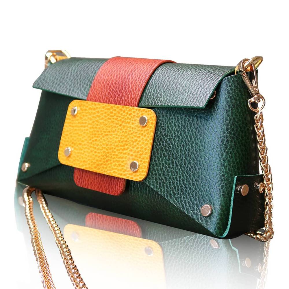 RAIKOU Damen Handtasche aus pflanzlich gegerbtem Leder italienische Lederwaren  Abendtasche Echt-Leder Schultertasche Umhängetasche schönes Vintage Design Vegetable-tanned leather cross-body bag