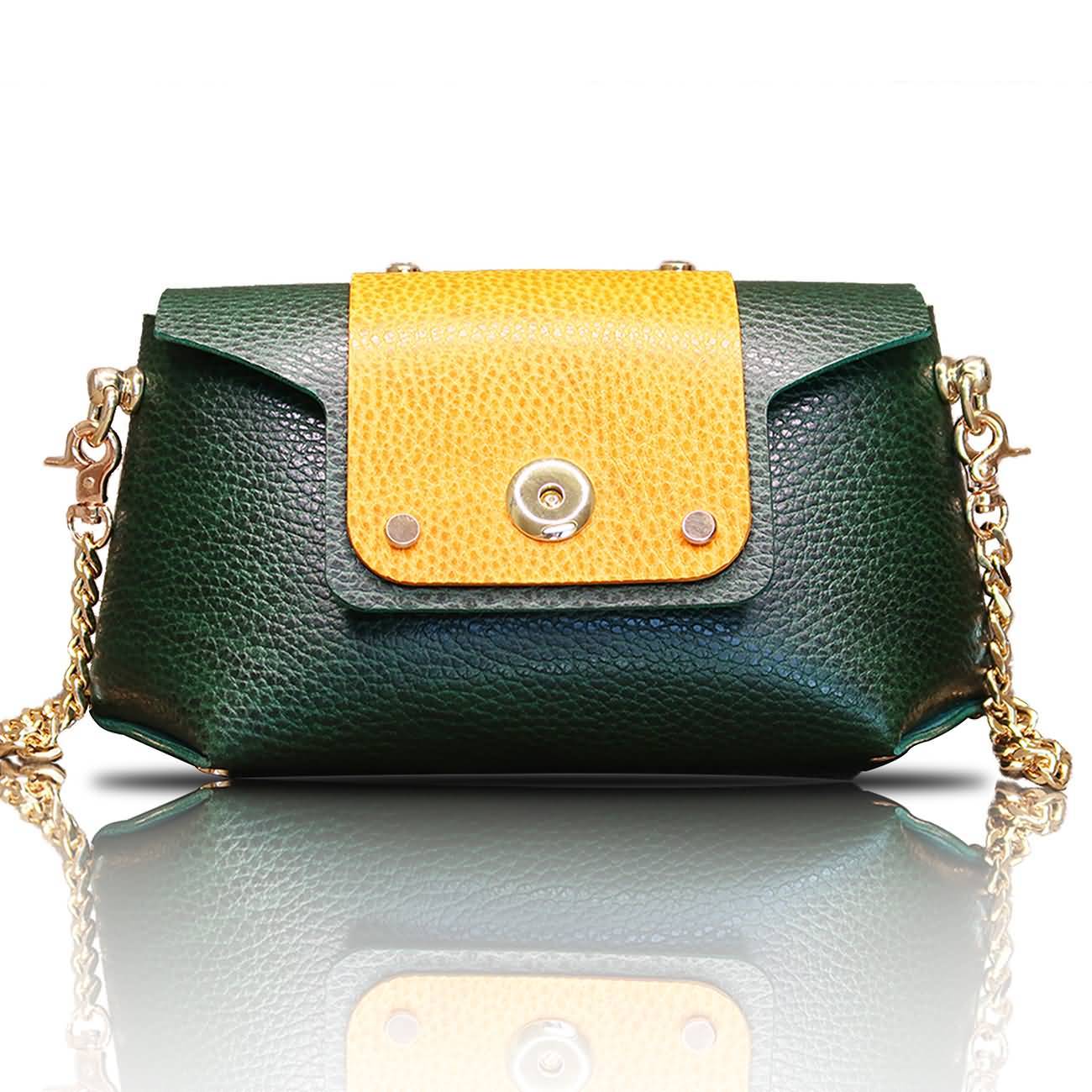 RAIKOU Damen Handtasche aus pflanzlich gegerbtem Leder italienische Lederwaren  Abendtasche Echt-Leder Schultertasche Umhängetasche schönes Vintage Design Vegetable-tanned leather cross-body bag