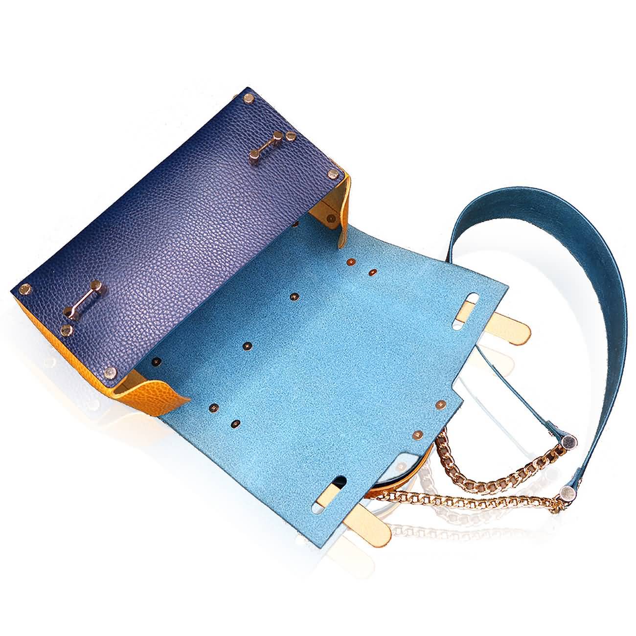 RAIKOU Damen Handtasche aus pflanzlich gegerbtem Leder italienische Lederwaren  Abendtasche Echt-Leder Schultertasche Umhängetasche schönes Vintage Design Vegetable-tanned leather box bag