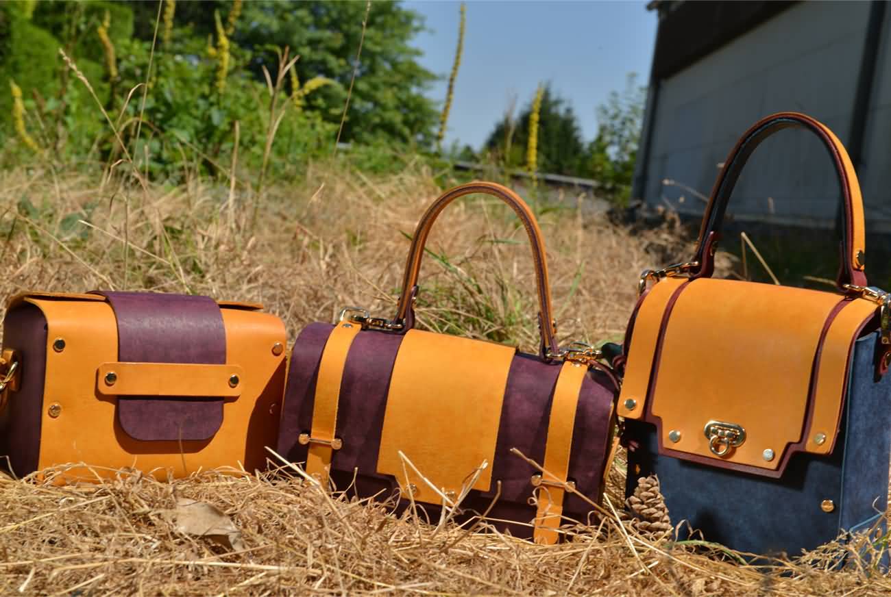 RAIKOU Damen Handtasche aus pflanzlich gegerbtem Leder italienische Lederwaren  Abendtasche Echt-Leder Schultertasche Umhängetasche schönes Vintage Design Vegetable-tanned leatherhandbag