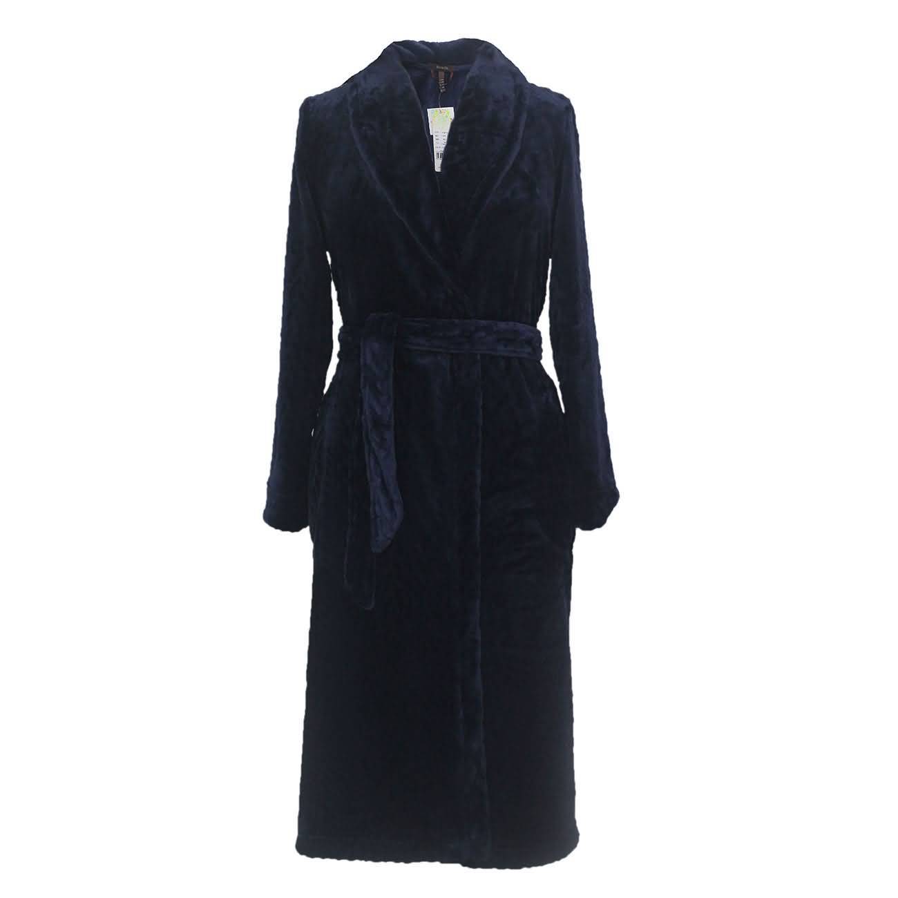 RAIKOU Damen Bademantel Morgenmantel Saunamantel weiches und super flauschiges Coral-Fleece Flausch RelaxKuschelfrottee Microfaser