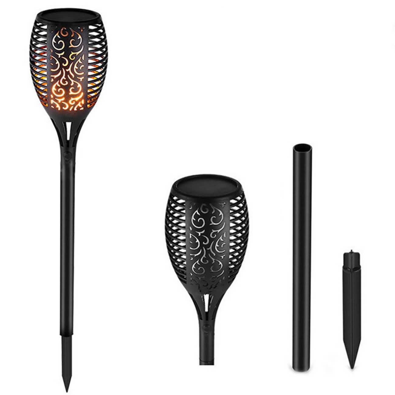 RAIKOU Solar-LED-Gartenlaterne, wasserdicht, Garten, Rasen, Spot-Lampe Deko Gartenweg- Leuchten