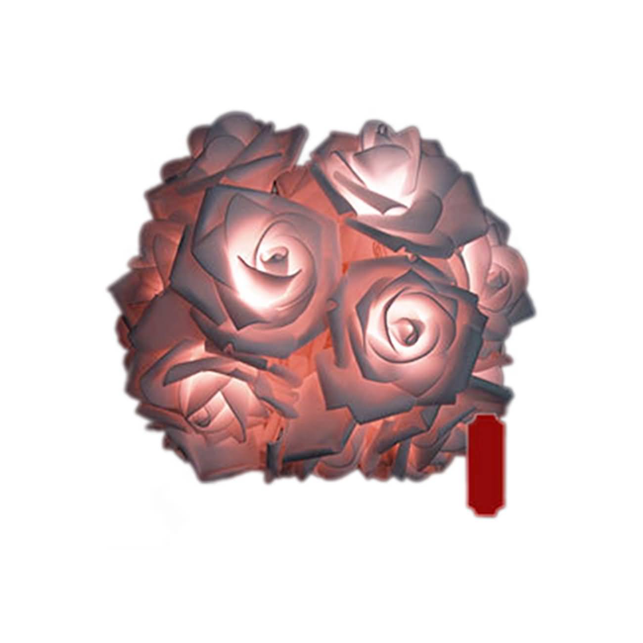 Raikou LED Rosen Blumen Warmweiß Lichterketten Beleuchtung Schlafzimmer Feiertagsbeleuchtung  Hochzeitsraum kleine dekorative Lichter