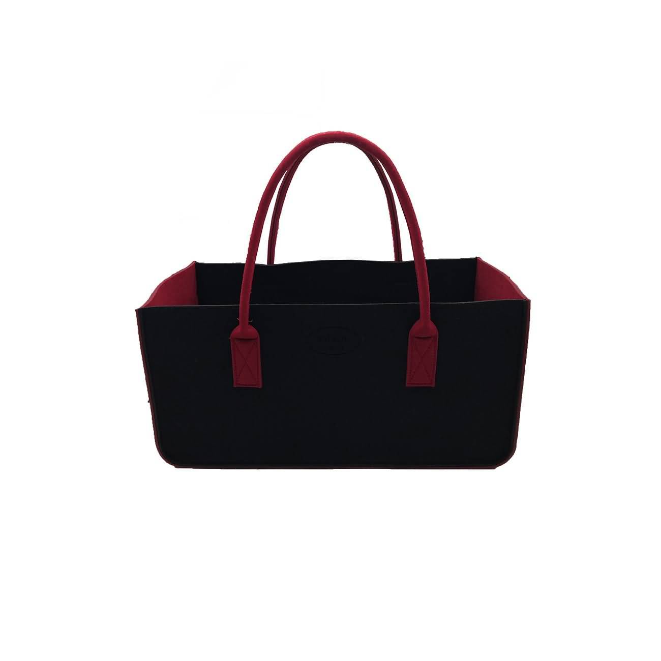 RAIKOU KULT Filz-Tasche Hochwertige Einkaufstasche, Strandtasche，Badetasche, Henkeltasche，Zeitungskorb, Filzkorb, Einkaufskorb, Kaminholztasche， Zeitungsständer  auch für Garten Picknick Strand，vielseitige Tragetasche zur Spielzeug Aufbewahrung Handtasche