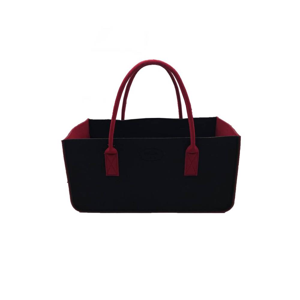 RAIKOU KULT Filz-Tasche Hochwertige Einkaufstasche, Strandtasche，Badetasche, Henkeltasche，Zeitungskorb, Filzkorb, Einkaufskorb, Kaminholztasche， Zeitungsständer  auch für Garten Picknick Strand，vielseitige Tragetasche zur Spielzeug Aufbewahrung Handtasche