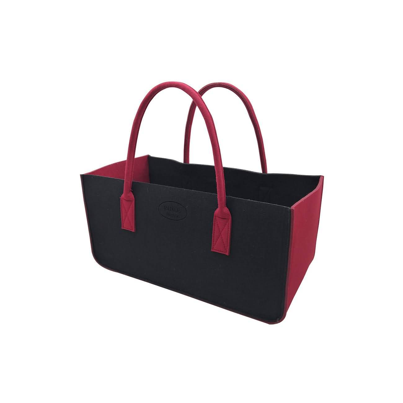 RAIKOU KULT Filz-Tasche Hochwertige Einkaufstasche, Strandtasche，Badetasche, Henkeltasche，Zeitungskorb, Filzkorb, Einkaufskorb, Kaminholztasche， Zeitungsständer  auch für Garten Picknick Strand，vielseitige Tragetasche zur Spielzeug Aufbewahrung Handtasche