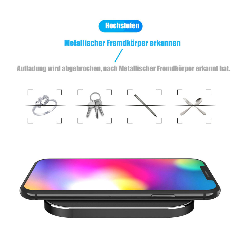 Kabellose Ladestation Wireless Charger Handy Ladegerät kabellos Induktive Aufladestation für Handys