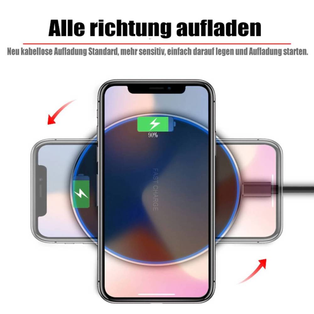 Maity Kabellose Ladestation Wireless Charger Handy Ladegerät kabellos Induktive Aufladestation für Handys