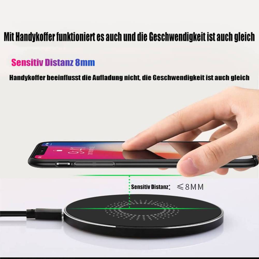 Maity Kabellose Ladestation Wireless Charger Handy Ladegerät kabellos Induktive Aufladestation für Handys