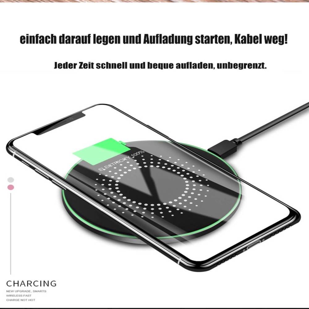 Maity Kabellose Ladestation Wireless Charger Handy Ladegerät kabellos Induktive Aufladestation für Handys
