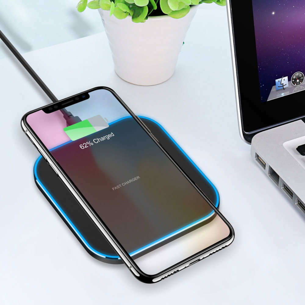 Kabellose Ladestation Wireless Charger Handy Ladegerät kabellos Induktive Aufladestation für Handys