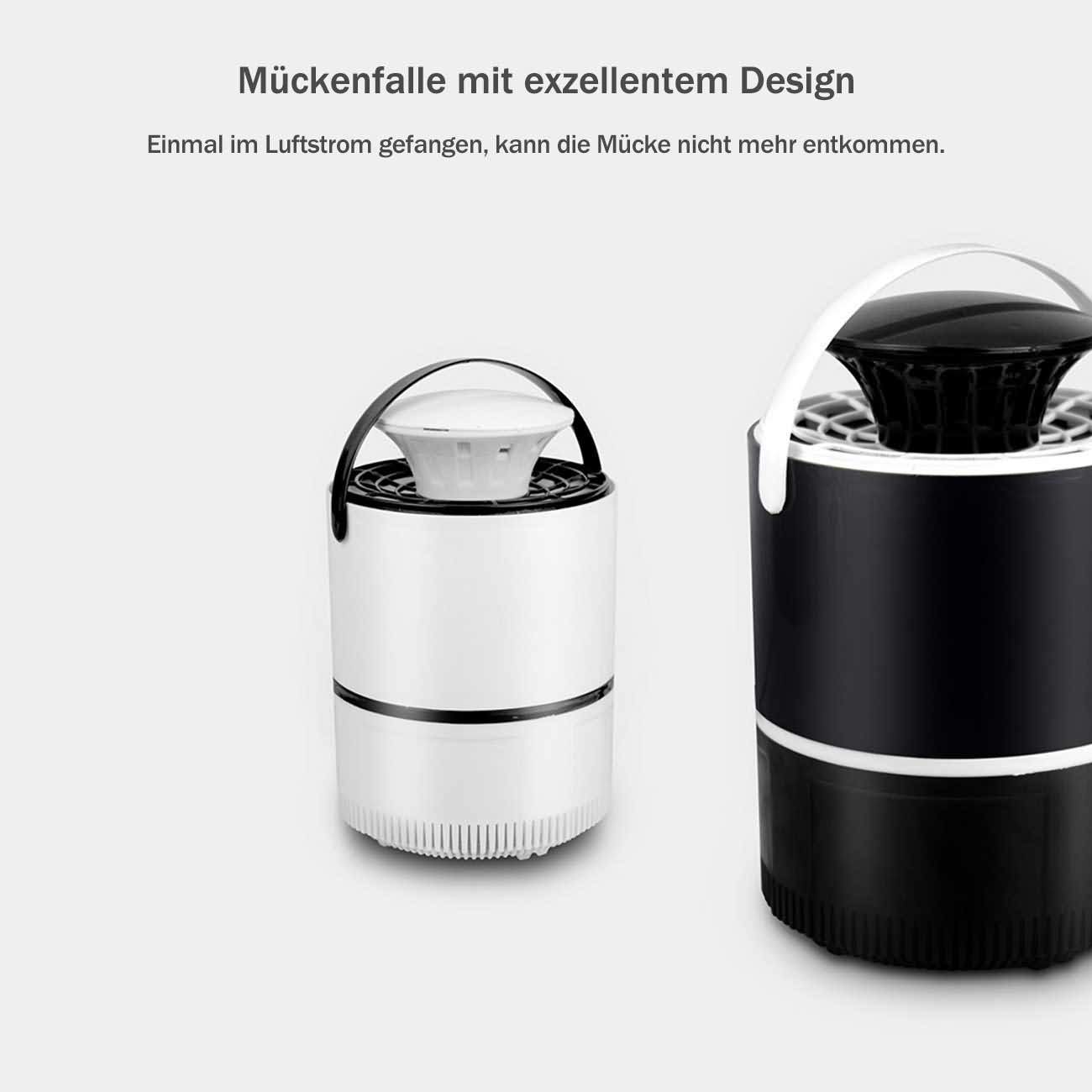 Maity Mückenlampe, elektrisch UV-LED Insektenlampe, USB Ladung, Ungiftig, geeignet für Innen und Außeneinsatz, Mückenfalle durch Licht und Ventilation, Super leise (M/S-A19102,Schwarz)(2 Stück)