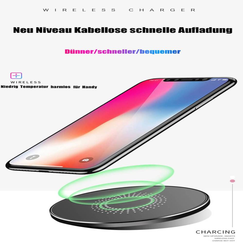 Maity Kabellose Ladestation Wireless Charger Handy Ladegerät kabellos Induktive Aufladestation für Handys