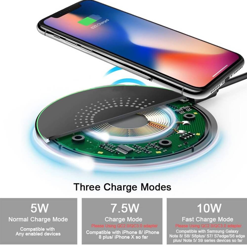 Maity Kabellose Ladestation Wireless Charger Handy Ladegerät kabellos Induktive Aufladestation für Handys
