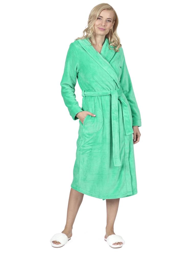 Raikou Bademantel mit Kapuze Damen Herren, Morgenmantel Weich und Super Flauschig Luxury Mikrofaser Kapuzenbademantel Coral Fleece Saunamantel