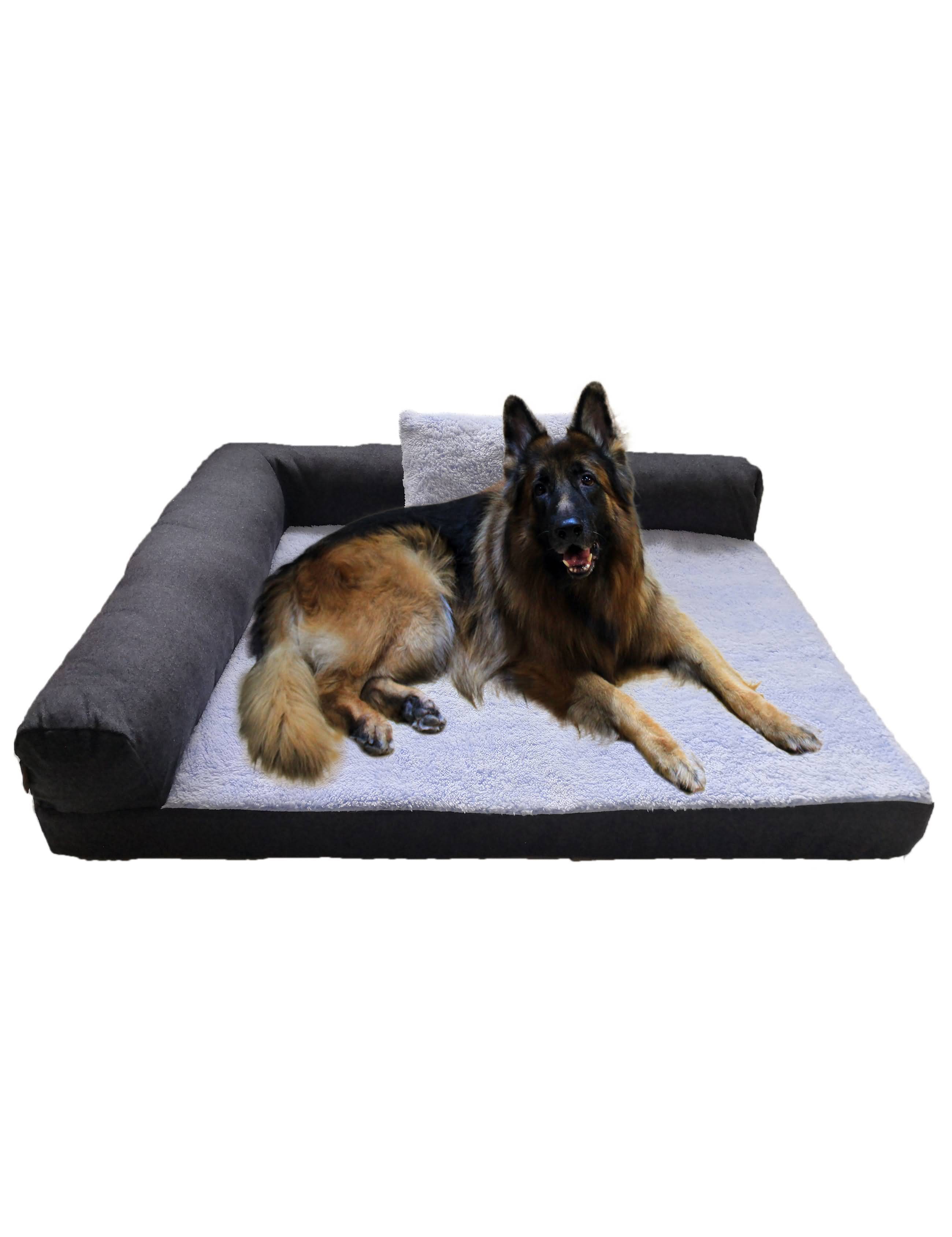 RAIKOU Weiches Hundebett mit entnehmbarem Polster, gepolstertes waschbares Haustierbett Hundekissen Hundesofa Hundekorb