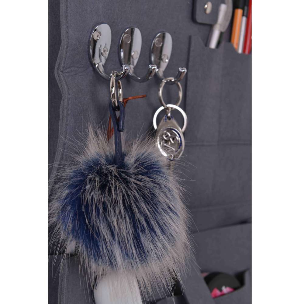Hängeorganzier für Tür und Wand, Home-Organizer zum Aufhängen, Wandtasche, Untensilientasche, Hängende Aufbewahrungstasche für Garderobe, Bad, Küche Multifunktionstaschen + 3 Schlüsselanhänger