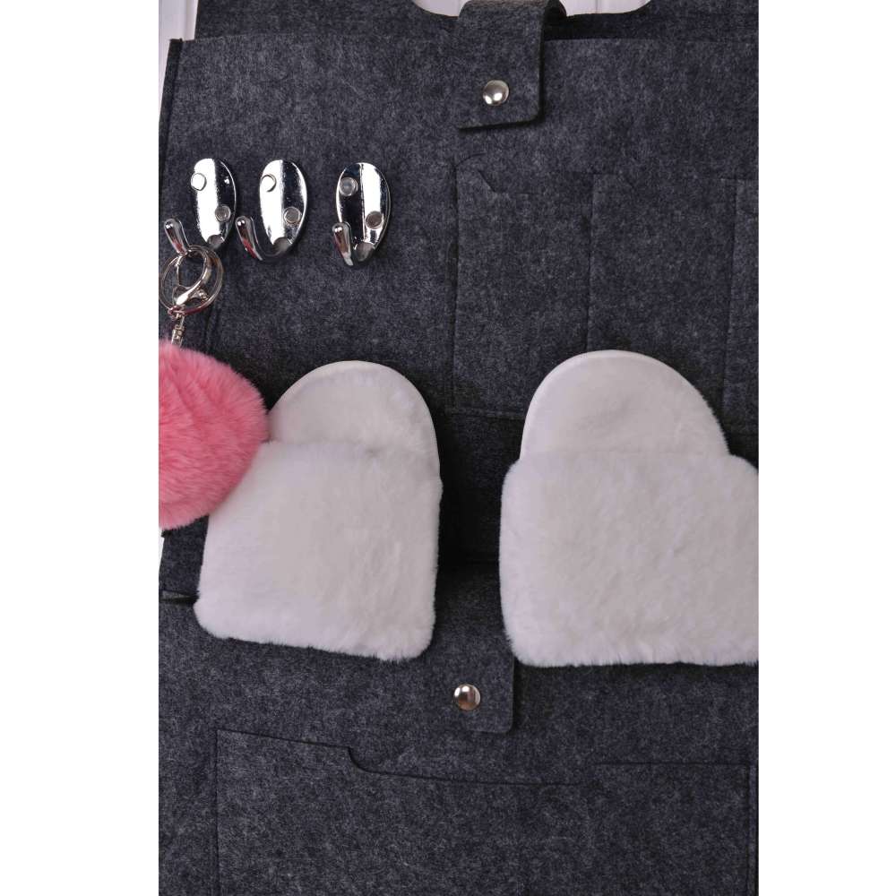 Hängeorganzier für Tür und Wand, Home-Organizer zum Aufhängen, Wandtasche, Untensilientasche, Hängende Aufbewahrungstasche für Garderobe, Bad, Küche Multifunktionstaschen + 3 Schlüsselanhänger