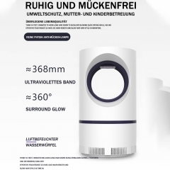 Maity Ungiftige Mückenlampe, UV-LED-Moskito-Falle, Mückenvernichter, Mückenfalle durch Licht und Ventilation, Super leise, komplett ungefährlich für Kinder und Haustiere (M/S-A19101,Weiß)(2 Stück)