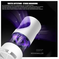 Maity Ungiftige Mückenlampe, UV-LED-Moskito-Falle, Mückenvernichter, Mückenfalle durch Licht und Ventilation, Super leise, komplett ungefährlich für Kinder und Haustiere (M/S-A19101,Weiß)(2 Stück)