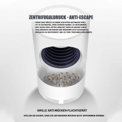 Maity Ungiftige Mückenlampe, UV-LED-Moskito-Falle, Mückenvernichter, Mückenfalle durch Licht und Ventilation, Super leise, komplett ungefährlich für Kinder und Haustiere (M/S-A19101,Weiß)(2 Stück)