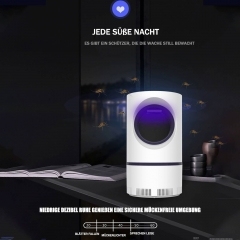 Maity Ungiftige Mückenlampe, UV-LED-Moskito-Falle, Mückenvernichter, Mückenfalle durch Licht und Ventilation, Super leise, komplett ungefährlich für Kinder und Haustiere (M/S-A19101,Weiß)(2 Stück)