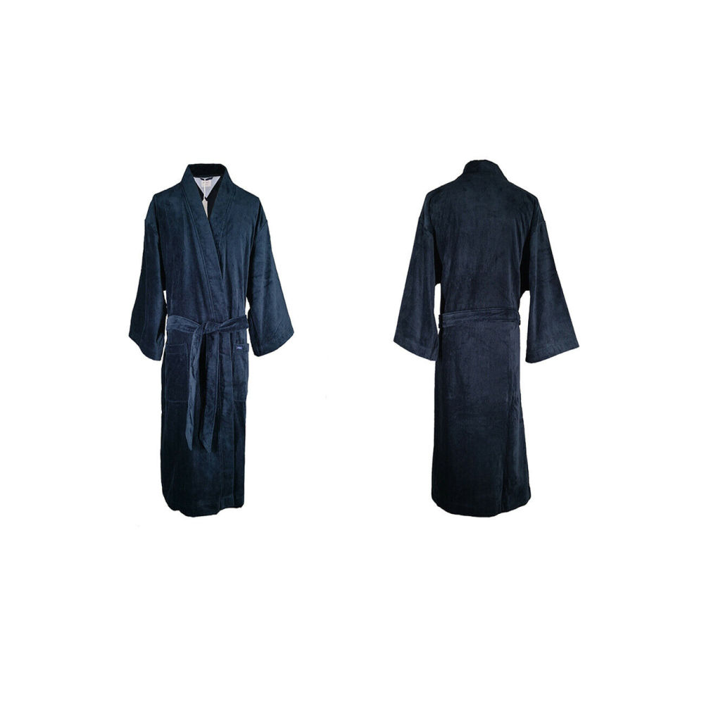 DESEN Bademantel Herren 100% Baumwolle Morgenmantel aus Baumwollfrottee mit Gürtel - Saunamantel, Weich, Saugfähig und Bequem Hausmantel