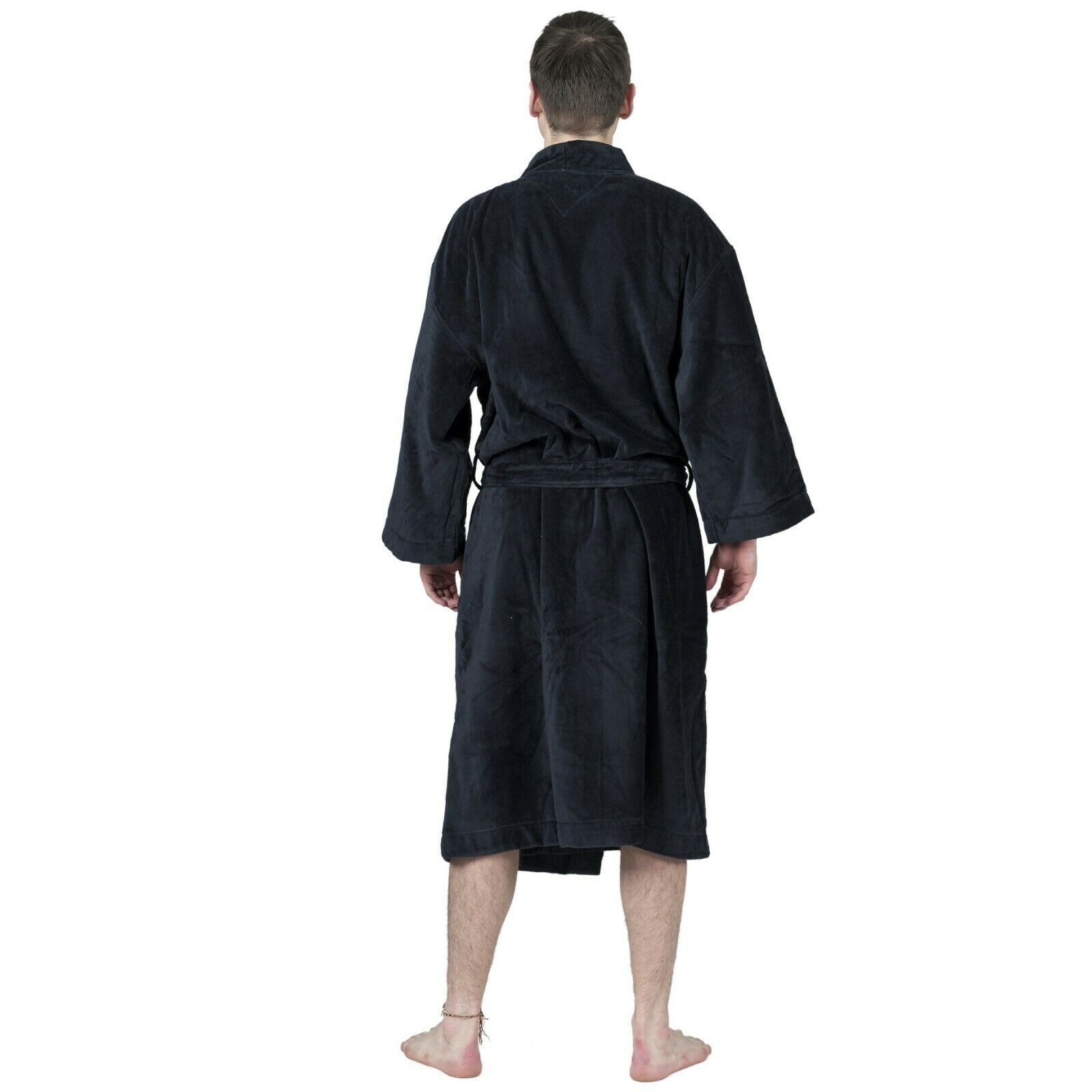 DESEN Bademantel Herren 100% Baumwolle Morgenmantel aus Baumwollfrottee mit Gürtel - Saunamantel, Weich, Saugfähig und Bequem Hausmantel