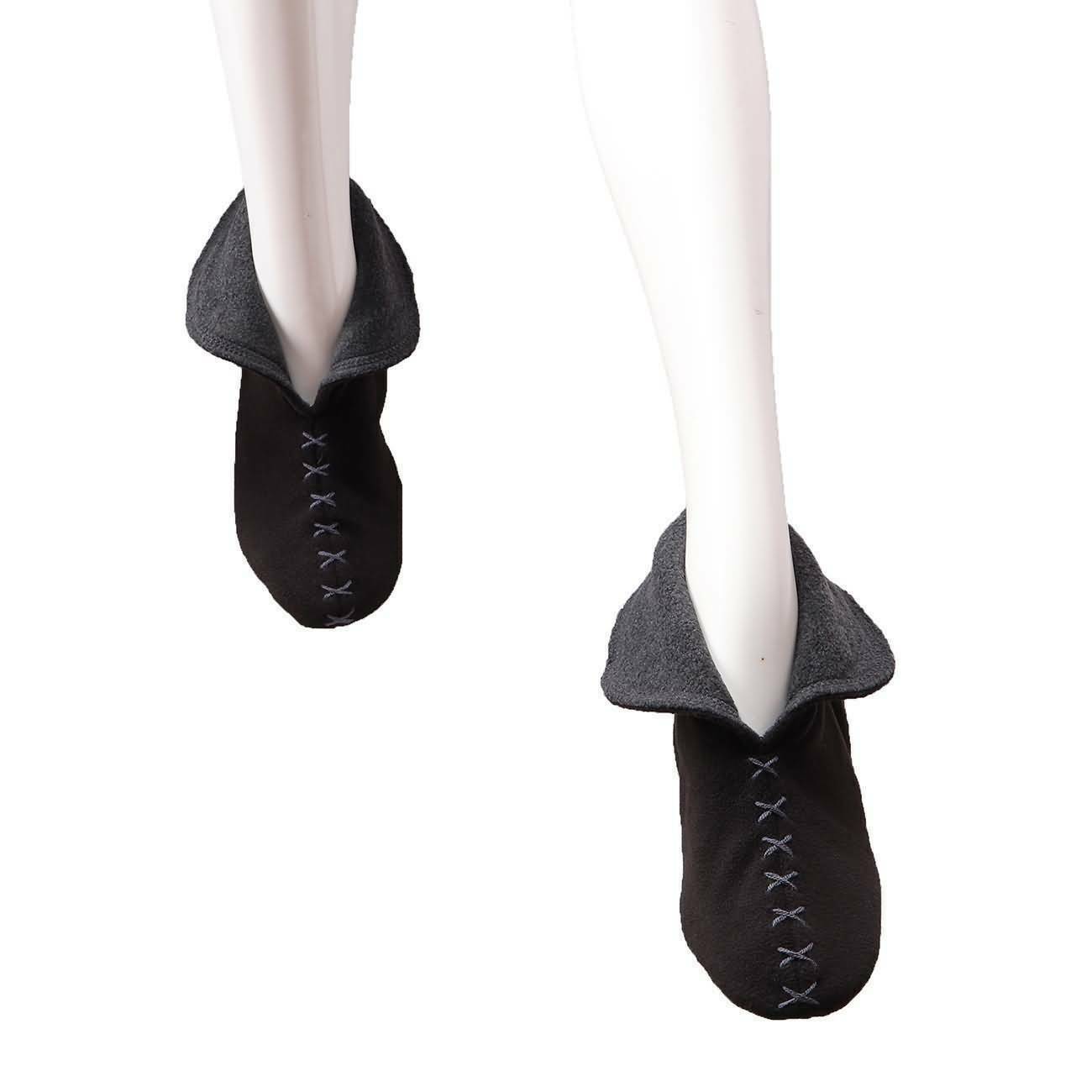 Raikou Damen Hausschuhe Microfaser Rutschfester Sohle, Super Flauschige Hüttenschuche Bettschuhe auch in schönen kontrastreichen Farben