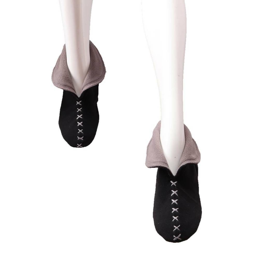 Raikou Damen Hausschuhe Microfaser Rutschfester Sohle, Super Flauschige Hüttenschuche Bettschuhe auch in schönen kontrastreichen Farben