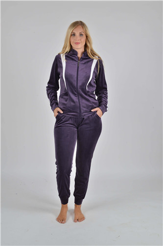 RAIKOU Damen Hausanzug Trainingsanzug Velours Nicki Freizeitanzug Trainingsanzug Jogginganzug Schlafanzug mit Reißverschluss ,Freizeit Zweiteilige Set Oberteil und Hose