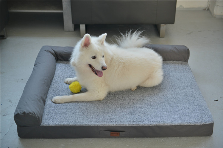 RAIKOU Weiches Hundebett mit entnehmbarem Polster, gepolstertes waschbares Haustierbett Hundekissen Hundesofa Hundekorb