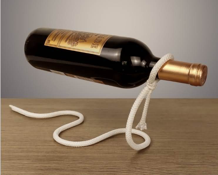 RAIKOU Magic Wein Seil Weinflaschenhalter Weinregal Rack Stand Holder