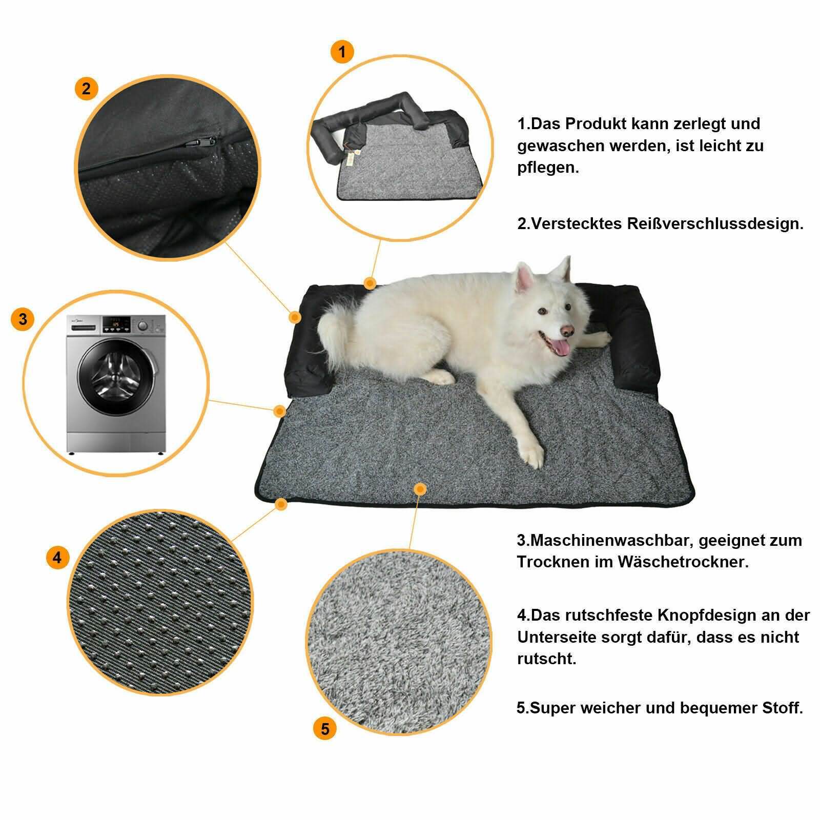 Raikou Hundebett Hundekissen Hundekorb Hundesofa Hundedecke Katzenbett Tierbett