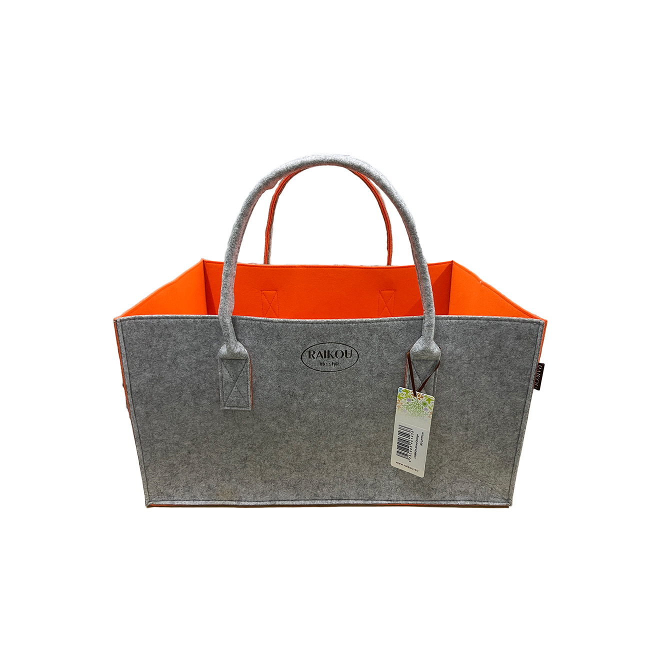 RAIKOU KULT Filz-Tasche Shopper Bag Filzkorb Einkaufstasche Henkeltasche Zeitungskorb Stabile Kaminholztasche Zeitungsständer auch für Spielzeug Garten Picknick Strand(50*25*25cm und 50*34*27)