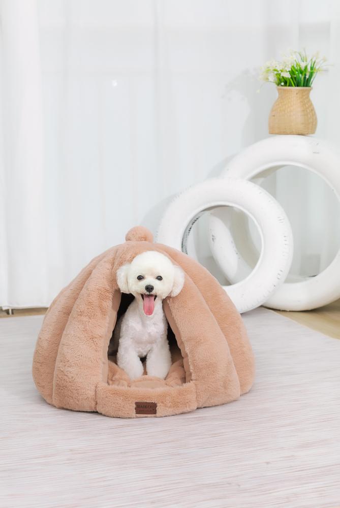 RAIKOU warm kuschelig Haustierhaus Hundehöhle Hundebett, Katzenhöhle, Katzenhaus, Haustier Nest für Katze Hunde Kaninchen für Kleine Katzen und Hunde
