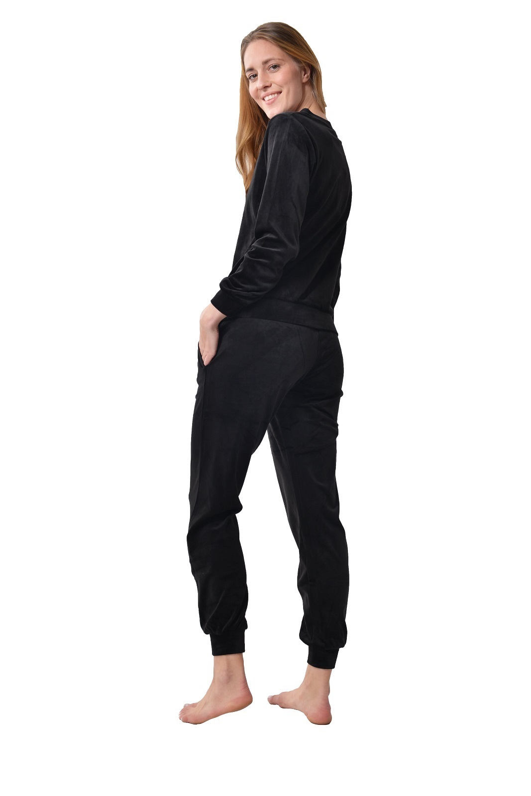 RAIKOU Damen Velours Nicki Hausanzug Freizeitanzug Fitnessanzug Trainingsanzug Jogginganzug Schlafanzug Nicki-Anzug